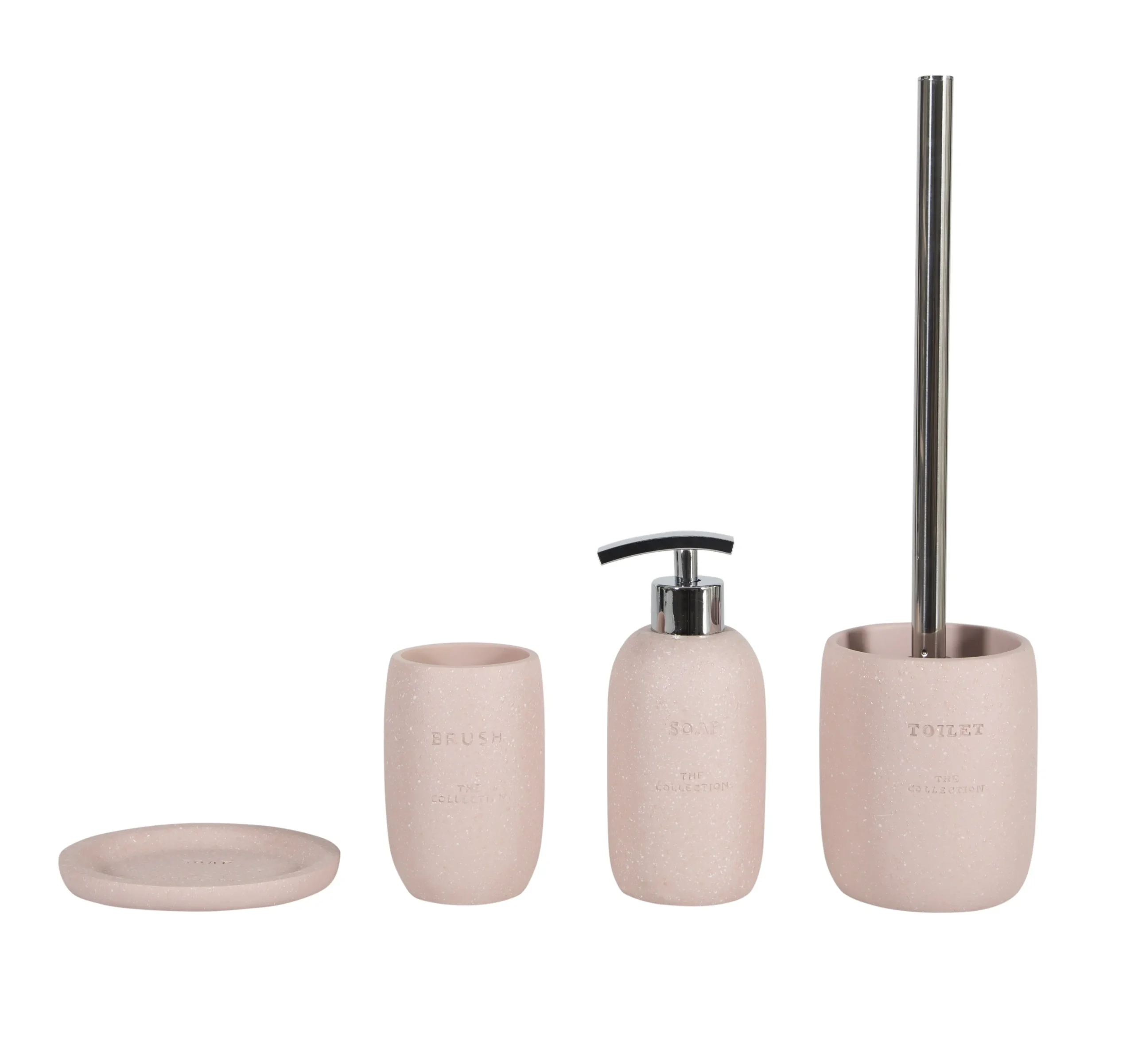 BATHROOM SET OF 4 EVITA POLYRESIN POWDER