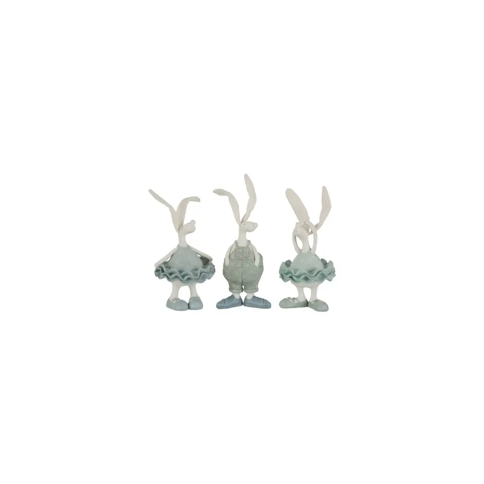 RABBIT DANCING ORNAMENT BOY BLUE L