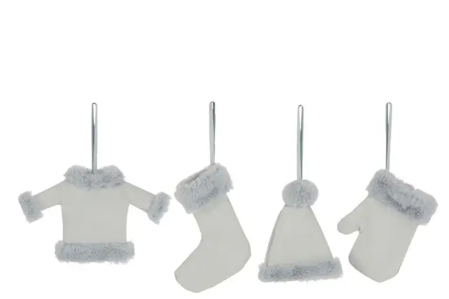 XMAS HANGER CLOTHING LIGHT BLUE SOCK