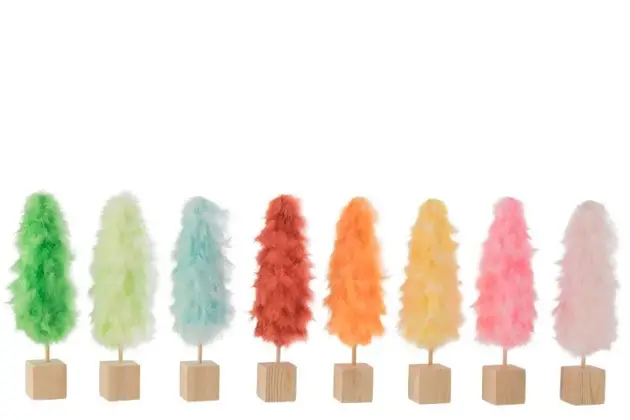 CHRISTMAS TREE FEATHERS LIGHT PINK L