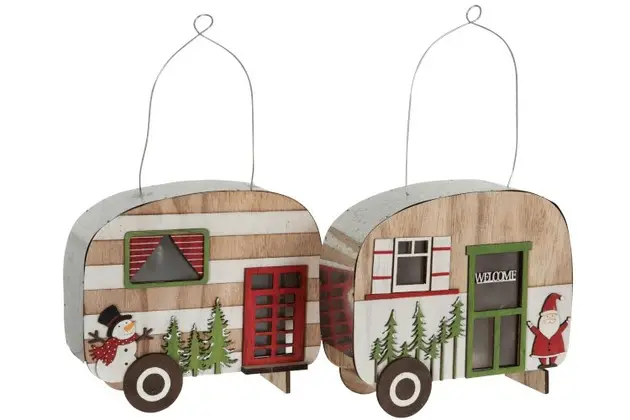 XMAS CARAVAN LED RED/GRN FATHER XMAS