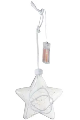 XMAS BAUBLE STAR WITH LED ROPE WHITE XL