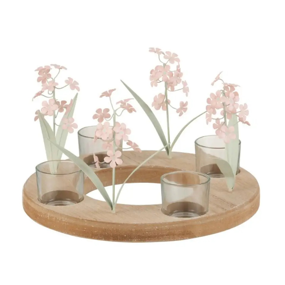 CANDLES HOLDER WITH FLOWERS